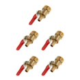 thumbnail image 1 of mmirethe Various Type Ball Valve Threaded Brass Ball Valve 4 interface 20mm 8mm Red 5Set, 1 of 6