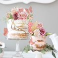 thumbnail image 4 of 26Pcs Flower Cake Toppers Butterfly Cake Decoration Acrylic Art Lady Face Cake Toppers Artificial Purple Pink Flowers for Women Birthday Wedding Party, 4 of 6