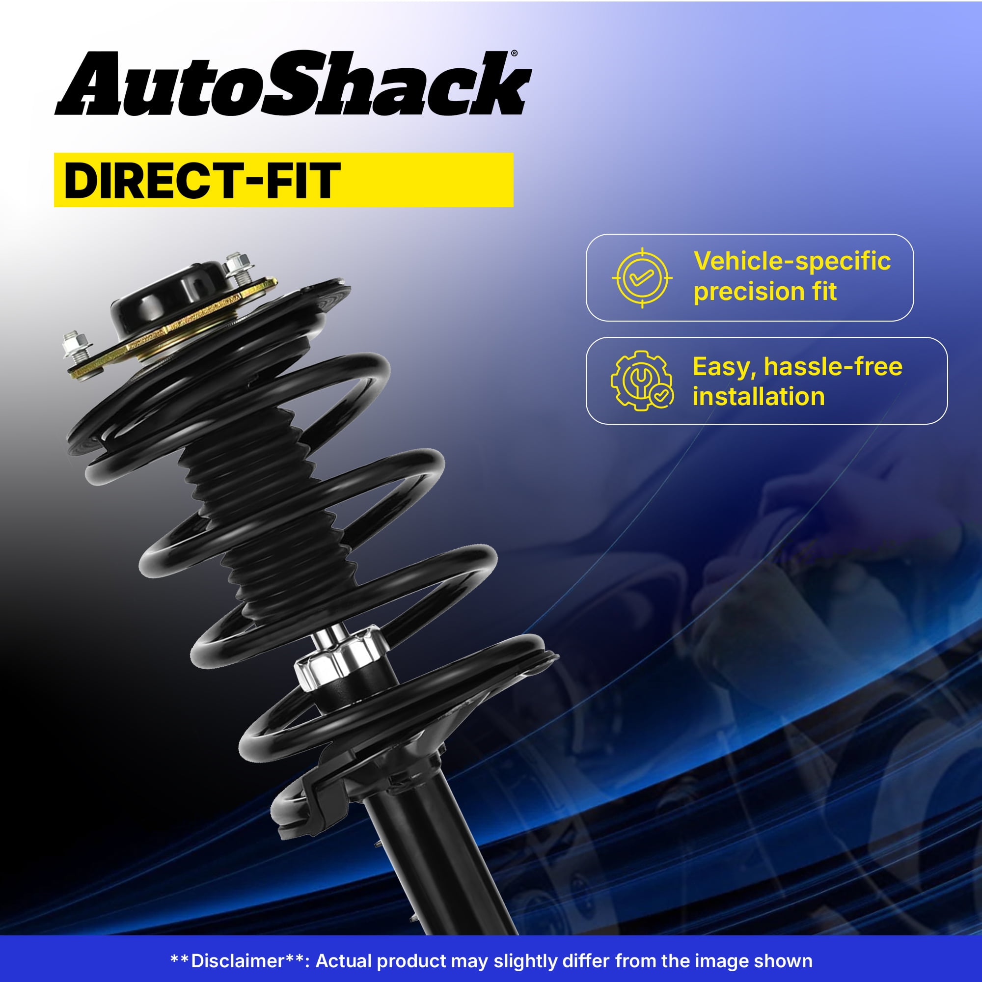 AutoShack Front Complete Strut & Coil Spring Assembly - Driver Side for Ford, Fiesta 2014-2019, FWD L3 1.0L L4 1.6L