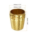thumbnail image 2 of Unique Bargains Sewing Thimble Copper Sewing Thimble Finger Protector, Golden 2 Pack, 2 of 5