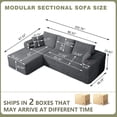thumbnail image 4 of Soscana Boneless Couches for Living Room with Chaise,102" Sectional Sofa with Throw Pillow,Cozy Cloud Couch with L-Shaped,Sponge Compression Sofa,No Assembly Required,for Living Room,Apartment, APT, 4 of 7