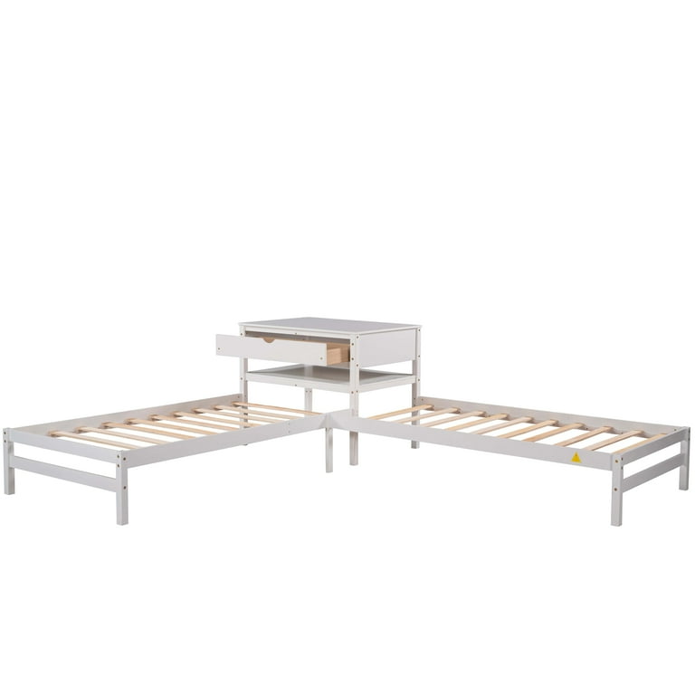L shaped on sale twin beds ikea