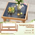 thumbnail image 2 of Gymax 3 PCS Furniture Set Patio PE Wicker Conversation Bistro Set Light Brown & Beige, 2 of 4