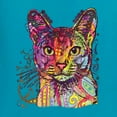 thumbnail image 5 of Wild Bobby Dean Russo Colorful Cat Abyssinian Cat Lover Men Graphic Tee, Light Turquoise, Small, 5 of 5