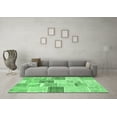 thumbnail image 3 of Ahgly Company Indoor Square Patchwork Emerald Green Transitional Area Rugs, 7' Square, 3 of 4
