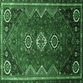 thumbnail image 1 of Ahgly Company Machine Washable Indoor Square Persian Emerald Green Traditional Area Rugs, 3' Square, 1 of 4