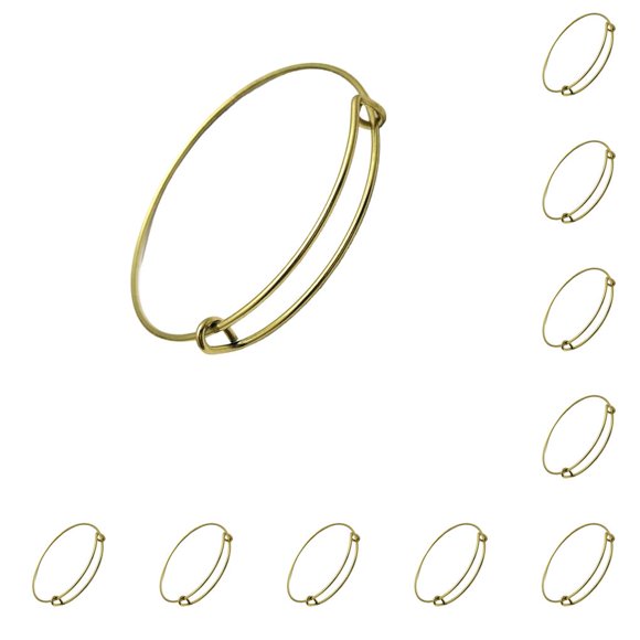 Qarigey extensible extensible Alambre en blanco Adorno de mano retráctil Regalos perfectos Buenos accesorios Bronce antiguo Bronce antiguo 10piezas Qarigey CBP355506