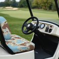 thumbnail image 3 of Garronmavis Brown Blue Camouflage Universal Golf Cart Seat Covers Accessories Suitable for All Weather Conditions Interior Accessiores Golf Cart Replacement Seat Cover, 3 of 6