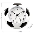 thumbnail image 2 of Reloj de pared ICED, portátil, redondo, silencioso, funciona con pilas, sueño, trabajo, reloj, casa, dormitorio, decoración, forma de fútbol, ​​1 pieza, rojo, 2 of 2
