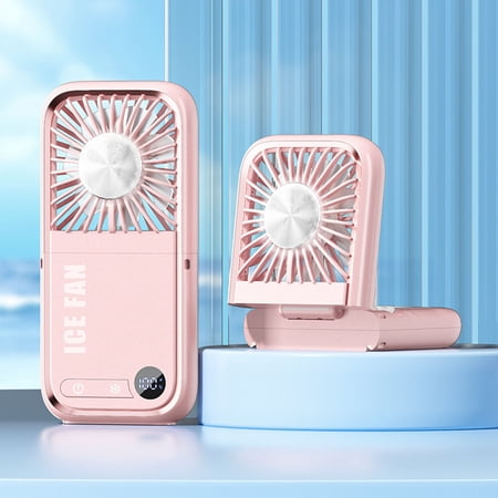 Eolstice Semiconductor Cooling Fan Foldable Portable Rechargeable Fan Mini Air Conditioning Cooler for Office Desk Home Bedroom Travel
