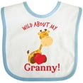 thumbnail image 3 of Inktastic Wild About My Granny Boys or Girls Baby Bib, 3 of 4