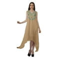 thumbnail image 1 of Moomaya Robe de Plage pour Femmes Sans Manches en Rayonne Unie à Ourlet Asymétrique pour Fête, 1 of 5