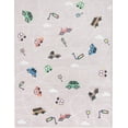 thumbnail image 2 of Well Woven Kids Rugs Traffic Modern Pink Printed Distressed Machine Washable 6' x 9' Area Rug, 2 of 7