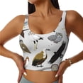 thumbnail image 1 of Fotbe Animal Bird Sujetador Deportivo Largo sin Aros para Mujer con Almohadillas y Soporte Medio, Transpirable y Absorbente, Camiseta Tipo Chaleco o Tank Top-Large, 1 of 8