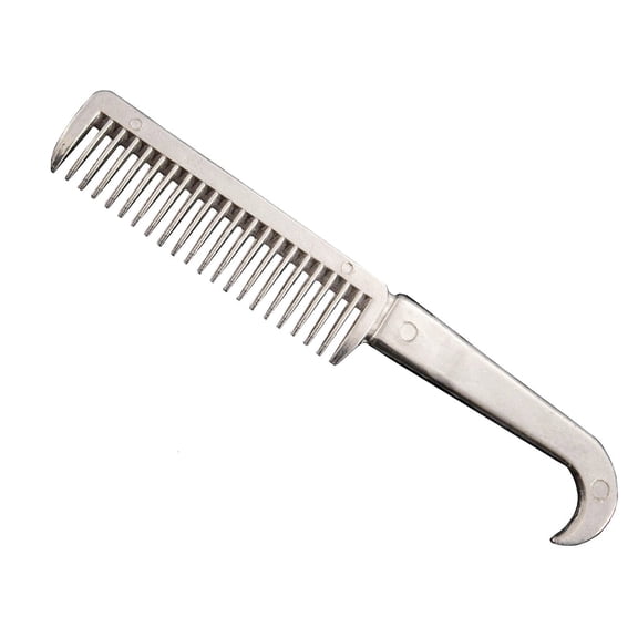 Tahoe Tack Lightweight Aluminum Horse Mane Pulling Comb and Hoof Pick Combo