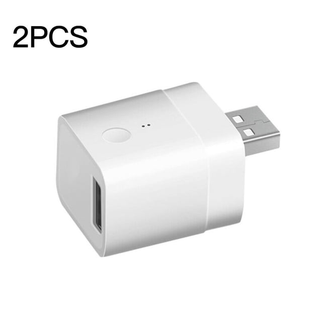 Sonoff Micro 5V Adaptador de carga inteligente USB inalámbrico Teléfono Tableta Cargador inalámbrico de sincronización USB portátil, 2 piezas Inevent EL4385-02B