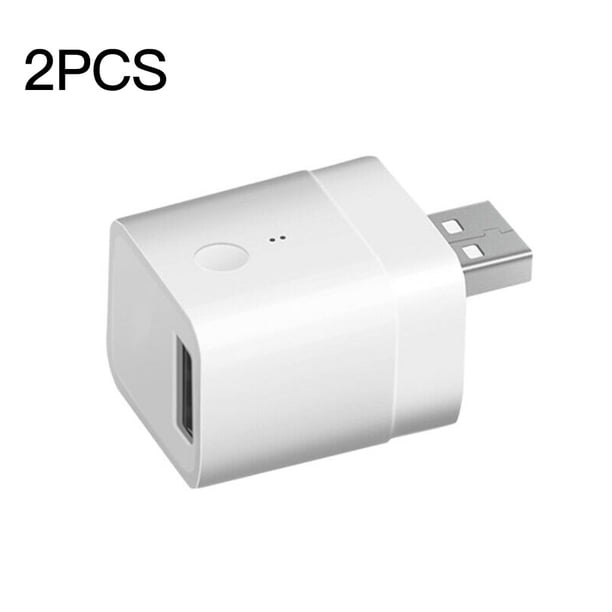 Sonoff Micro 5V Adaptador de carga inteligente USB inalámbrico Teléfono Tableta Cargador inalámbrico de sincronización USB portátil, 2 piezas Advancent EL4385-02B