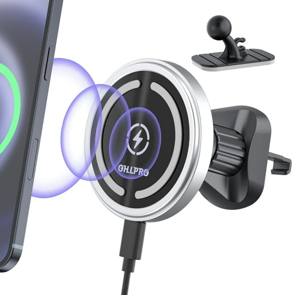 Cargador de coche inalámbrico magnético OHLPRO para iPhone con MagSafe