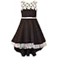 thumbnail image 3 of Bonnie Jean Robe d'Automne en Jacquard Tricoté Rose pour Filles, Noir/blanc, 12, 3 of 3