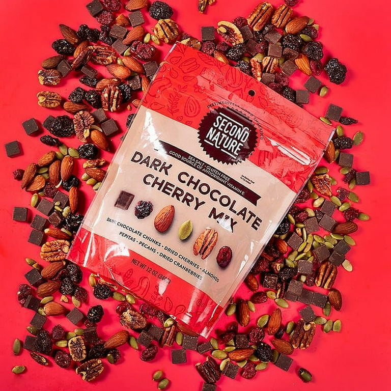 ダークチェリー Second Nature Dark Chocolate Cherry Trail Mix, Fruit & Nut Blend