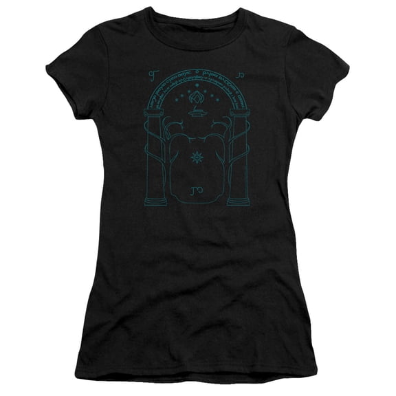 Lord of the Rings Doors Of Durin S/S Junior Women's T-Shirt Sheer Black