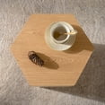 thumbnail image 4 of Youmumeub Modern Irregular Side Table, Faux Wood Grain Accent End Table, Fully Assembled Abstract Stump Stand for Living Room Bedroom Small Space, Natural, 4 of 7