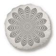 thumbnail image 1 of Illusion Line Repeat Flower Round Throw Pillow Home Decoration Cushion, 1 of 3