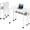 White, variant on Gaderth Folding Desk With Wheels,Small Rolling Desk With Storage Shelf,Foldable Computer Table,Portable Sofa Table,Space Saving For Home Office