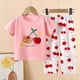 thumbnail image 2 of Odeerbi 1-8 Años Niño Niña Conjunto de Verano Pijama de Algodón de Manga Corta Pantalón Conjunto de Dos Piezas de Ropa Interior Estampada, 2 of 3