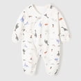thumbnail image 2 of CAUYDY 0 3 6 9 Months 1T 2T Newborn Boy Coming Home Outfits Baby Sleepwear Preemie Long Sleeve Romper Infant Boys Pajamas Fall Winter Toddler Bodysuit Light Gray for Sizes 3-6 Months, 2 of 6