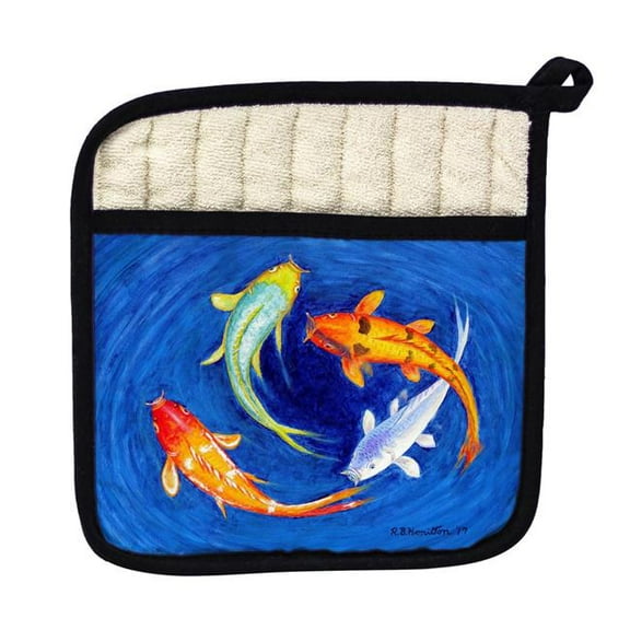 Betsy Drake PT857 Swirling Koi Pot Holder