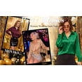 thumbnail image 5 of MOYIKO Button Down Shirts for Women Long Sleeve Stain Silk Collared Work Office Basic Business Dress Shirts Blouses Tops, 5 of 7