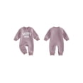 thumbnail image 2 of Cjfdfy Nebworn Baby Girl Daddy's Girl Outfit Fall Winter Clothes Warm Fleece Romper One Piece Long Sleeve Crew Neck Embroidery Letters Casual Jumpsuit, 2 of 9