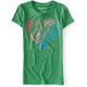 thumbnail image 1 of Aeropostale - Camiseta gráfica con diseño de corazón brillante para mujer, verde, pequeña Aeropostale Camiseta gráfica, 1 of 1
