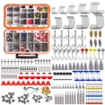 thumbnail image 1 of Kit de accesorios de pesca 343 Uds JAMW anzuelo cebo suave gancho rojo bola blanca flotador impermeable, 1 of 4