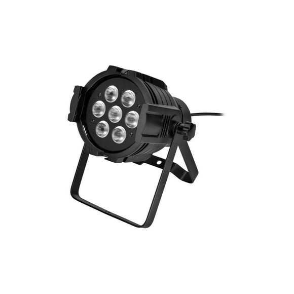 Monoprice PAR-575 Stage Light (RGBW) | Bright, 8 watt, x 7 LED, aluminum shell, built-in programs for dimming and strobe effect - Stage Right Series