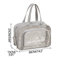 thumbnail image 3 of Transparent PVC Wet Dry Wash Bag Cosmetic Bag Large Capacity Beach Bag, 3 of 7