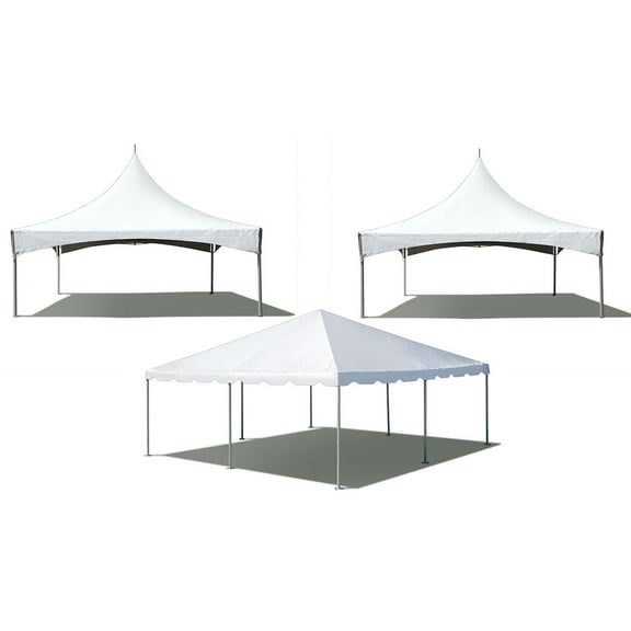 TentandTable Tent Set, 1 Weekender West Coast, 2 High Peak, White, 20 ft x 20 ft