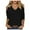 Black, variant on MIXUE Shirts For Women Summer Solid Color Crewneck Long Sleeve Slim Fit Casual Tunic Womens Tops Tshirts Outwear,Green,S
