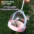 thumbnail image 4 of Small Animal Carrier, Travel Carry-Out Cage with Warm Plush Pads and Water Bottle can be Carried Both by Hand and Crossbody, Suitable for Dwarf Hamsters, Mice, Hamsters (Pink), 4 of 8