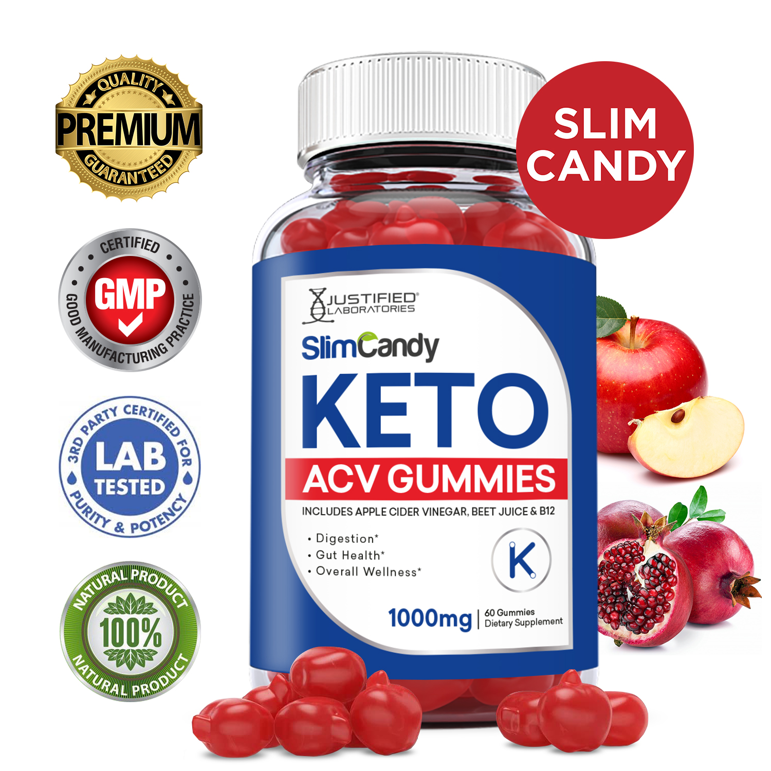 Slim Candy Keto ACV Gummies 1000MG Gummy Supplement