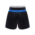 thumbnail image 4 of Nyeemya Boys Metallic Kickboxing Trunks Side Split Satin Boxing Shorts for Combat Fighting Training Blue&Silver 10, 4 of 6