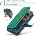 thumbnail image 4 of Para Samsung Galaxy Z Fold 4 5G Funda tipo billetera con Tarjetero, Muñequera con Correa de Cordón de Bolsillo con Cremallera Magnética con soporte, Funda tipo Billetera de Cuero con tapa, 4 of 8