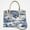 994, variant on Blue Chinoiserie Toile Bridge Cross Body Bags For Women Small Leather Female Handbags Fashion Top-Handle Totes