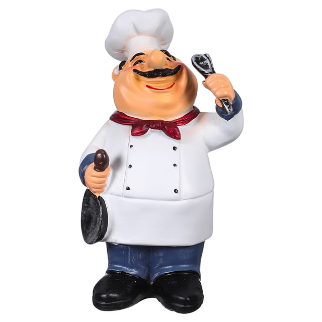 Moluckfu Adorno De Chef Europeo En Resina Multicolor Para De Hogar Y Café