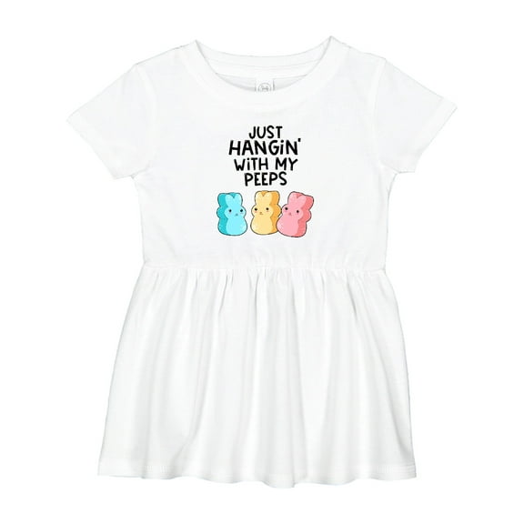 Inktastic Easter Just Hangin' with My Peeps Girls Baby Dress