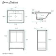 thumbnail image 2 of Marseille 24 in. White Bathroom Vanity With White, 3-Hole Ceramic Sink Top, 2 of 8