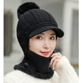 thumbnail image 4 of Kiibsot Women One Piece Slouchy Fleece Beanie Hats Scarf Mask Warm Winter Knitted Hat Thick Skull Ski Cap, 4 of 4