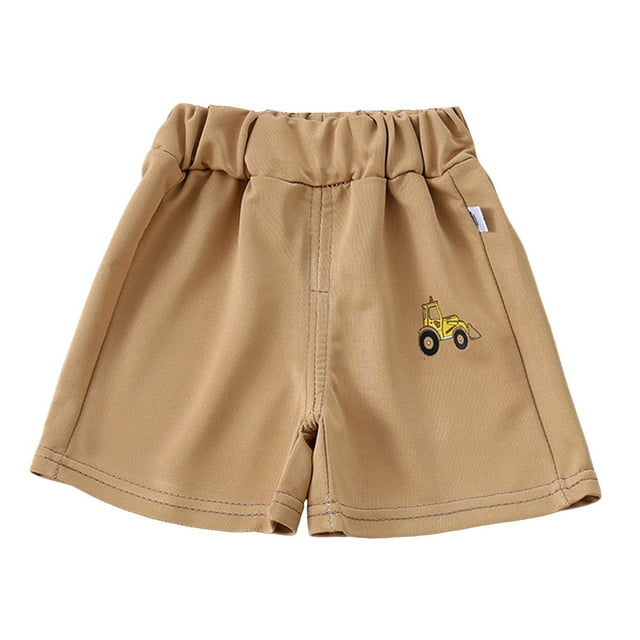 2DXuixsh Toddler Boys' Shorts Active Athletic Performance Basketball Shorts with Pockets Solid Color Spring Summer Fashion Classic Children's Casual Shorts Coffee Size 90