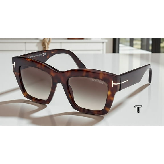 Tom Ford FT1191 52B Acetate Dark Havana Gradient Smoke 52 mm Women's Sunglasses